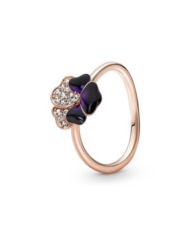 Anello Donna Pandora DEEP PURPLE PANSY FLOWER - RING - SIZE 54 Anello Donna Pandora DEEP PURPLE PANSY FLOWER - RING - SIZE 54