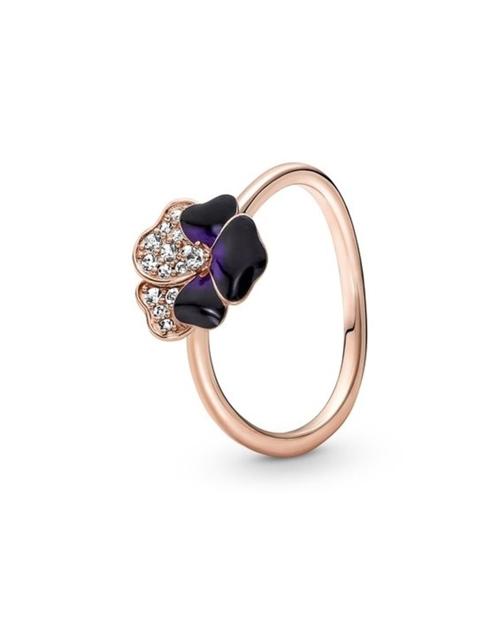 Anello Donna Pandora DEEP PURPLE PANSY FLOWER - RING - SIZE 54 Anello Donna Pandora DEEP PURPLE PANSY FLOWER - RING - SIZE 54