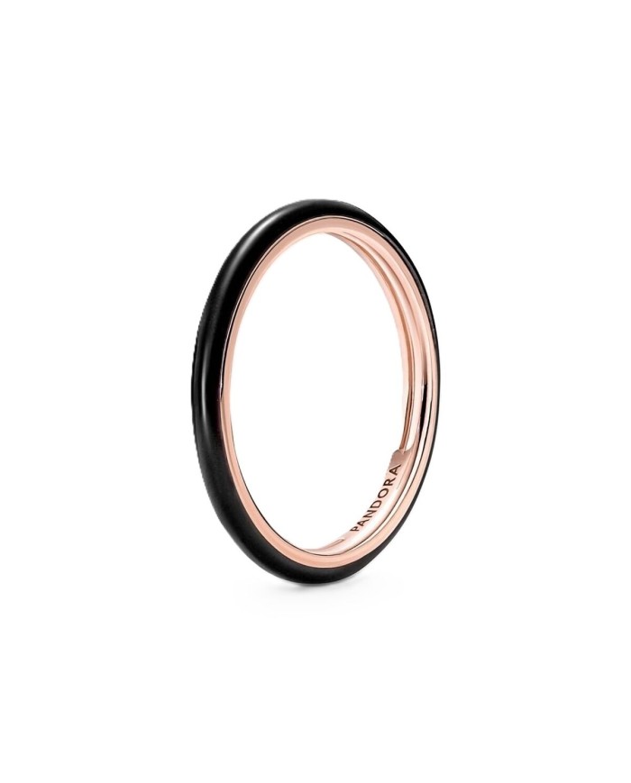Anello Donna Pandora BLACK ENAMEL - RING - SIZE 54 Anello Donna Pandora BLACK ENAMEL - RING - SIZE 54