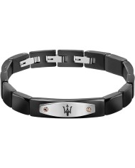 Bracciale Uomo Maserati ICONIC Pelle Acciaio inossidabile Bracciale Uomo Maserati ICONIC Pelle Acciaio inossidabile
