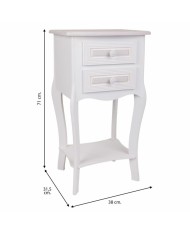 Comodino Alexandra House Living Bianco 31 x 71 x 38 cm Comodino Alexandra House Living Bianco 31 x 71 x 38 cm