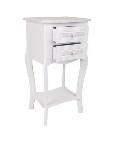 Comodino Alexandra House Living Bianco 31 x 71 x 38 cm