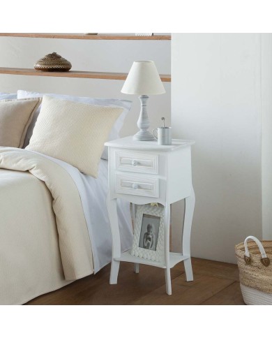 Comodino Alexandra House Living Bianco 31 x 71 x 38 cm