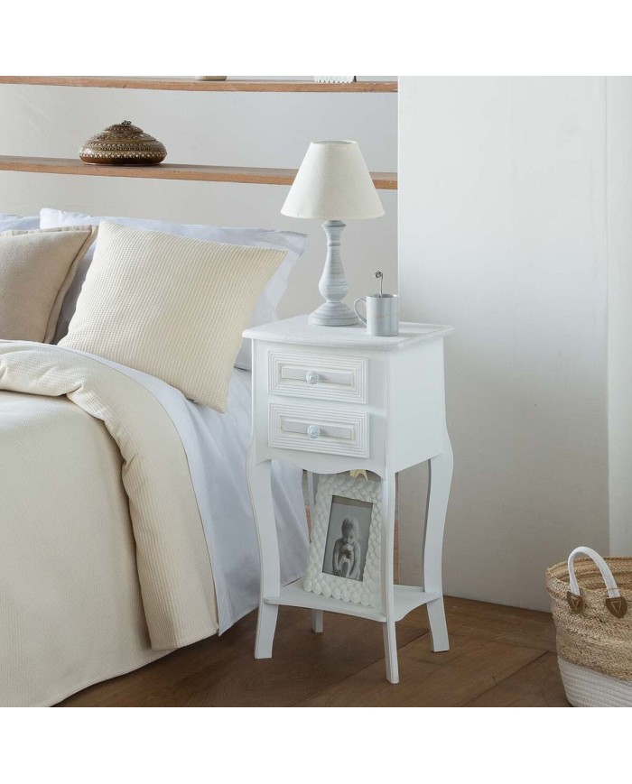 Comodino Alexandra House Living Bianco 31 x 71 x 38 cm Comodino Alexandra House Living Bianco 31 x 71 x 38 cm