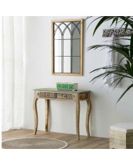 Scatola-Portagioie Alexandra House Living Bianco Verde Ottone Legno MDF 15 x 10 x 36 cm 3 cassetti