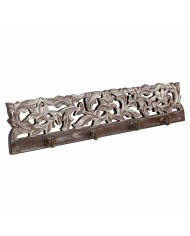 Appendiabiti da parete Home ESPRIT Naturale Metallo Legno di paulownia 99 x 3 x 31 cm Appendiabiti da parete Home ESPRIT Naturale Metallo Legno di paulownia 99 x 3 x 31 cm