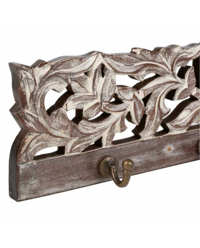 Appendiabiti da parete Alexandra House Living Marrone scuro Ferro Legno di mango 5 x 12 x 50 cm Appendiabiti da parete Alexandra House Living Marrone scuro Ferro Legno di mango 5 x 12 x 50 cm