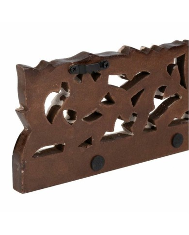 Appendiabiti da parete Alexandra House Living Marrone scuro Ferro Legno di mango 5 x 12 x 50 cm