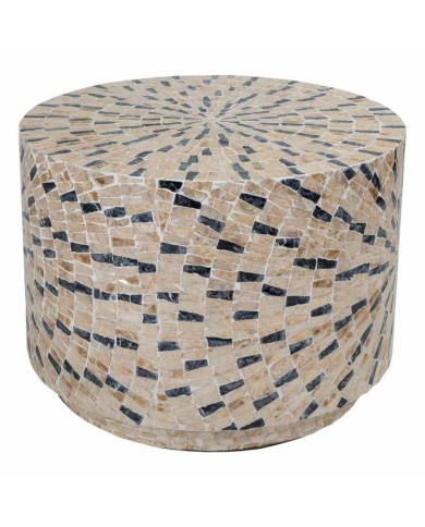 Tavolino da Caffè Alexandra House Living Grigio Crema Madreperla Legno MDF 65 x 46 x 65 cm Tavolino da Caffè Alexandra House Living Grigio Crema Madreperla Legno MDF 65 x 46 x 65 cm