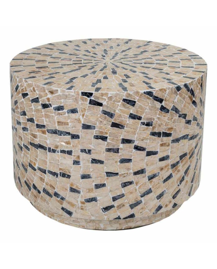 Tavolino da Caffè Alexandra House Living Grigio Crema Madreperla Legno MDF 65 x 46 x 65 cm