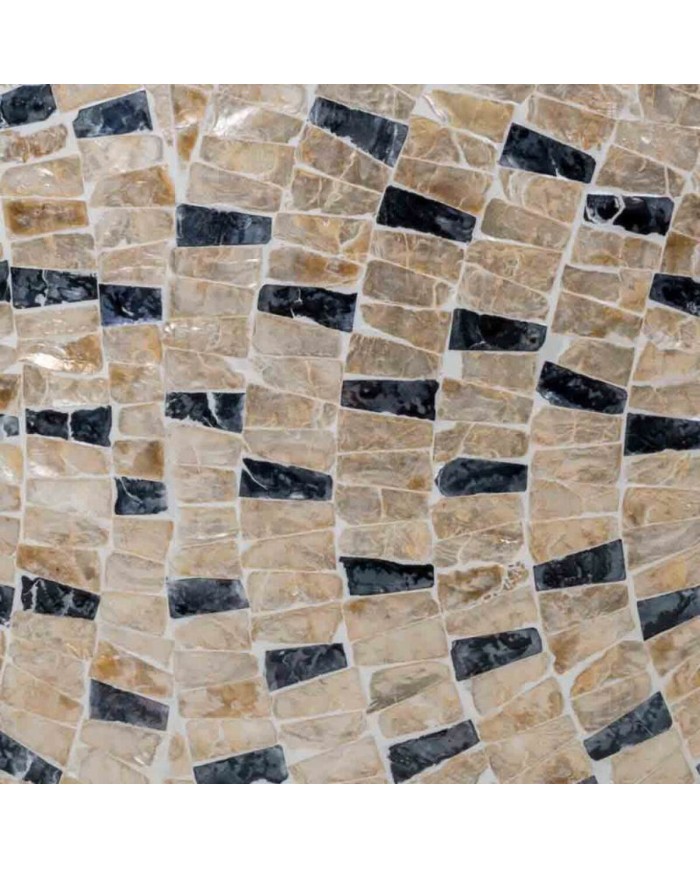 Tavolino da Caffè Alexandra House Living Grigio Crema Madreperla Legno MDF 65 x 46 x 65 cm