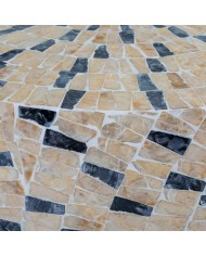 Tavolino da Caffè Alexandra House Living Grigio Crema Madreperla Legno MDF 65 x 46 x 65 cm