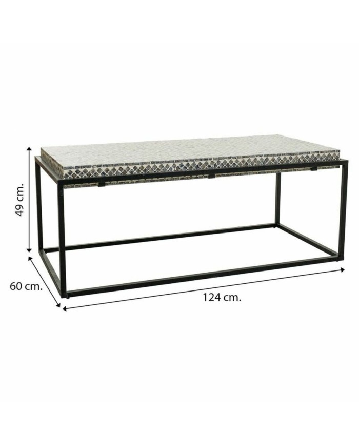 Tavolino da Caffè Alexandra House Living Grigio Metallo Legno MDF 60 x 49 x 124 cm