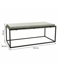 Tavolino da Caffè Alexandra House Living Grigio Metallo Legno MDF 60 x 49 x 124 cm