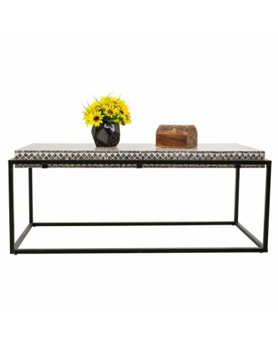 Tavolino da Caffè Alexandra House Living Grigio Metallo Legno MDF 60 x 49 x 124 cm