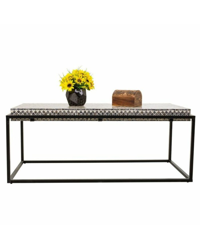 Tavolino da Caffè Alexandra House Living Grigio Metallo Legno MDF 60 x 49 x 124 cm