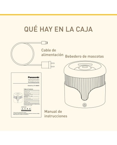Fontana per Animali Domestici Panasonic CP-JNW01CW Fontana per Animali Domestici Panasonic CP-JNW01CW
