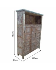 Scaffale Alexandra House Living Marrone Legno Riciclato 40 x 186 x 137 cm Scaffale Alexandra House Living Marrone Legno Riciclato 40 x 186 x 137 cm