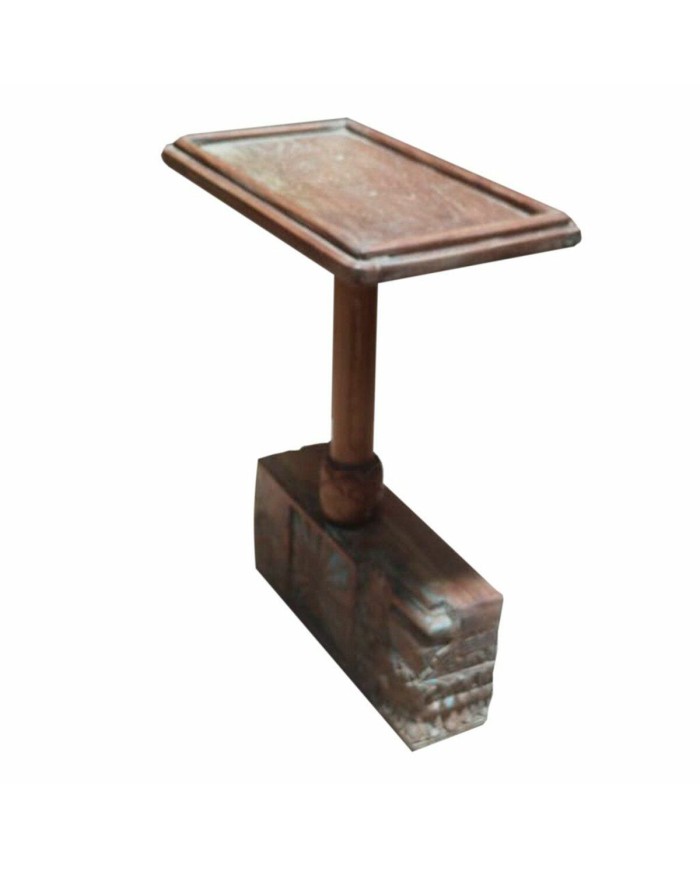 Tavolo aggiuntivo Alexandra House Living Marrone Legno Riciclato 23 x 49 x 46 cm