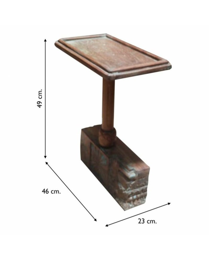 Tavolo aggiuntivo Alexandra House Living Marrone Legno Riciclato 23 x 49 x 46 cm