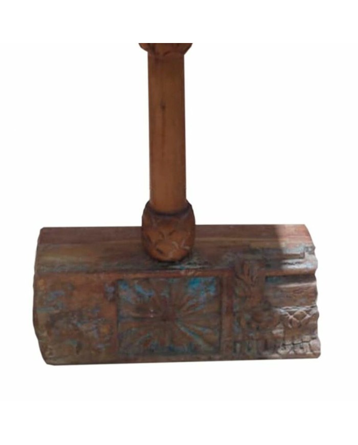 Tavolo aggiuntivo Alexandra House Living Marrone Legno Riciclato 23 x 49 x 46 cm