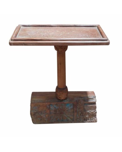 Tavolo aggiuntivo Alexandra House Living Marrone Legno Riciclato 23 x 49 x 46 cm