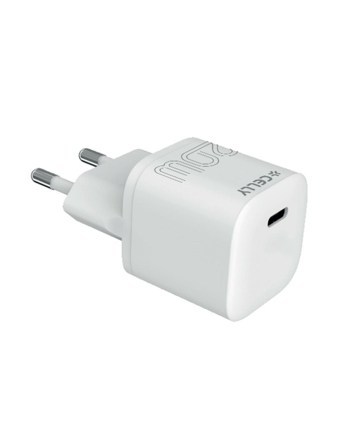 Caricabatterie da Parete Celly UCTC1USBC20WWH Bianco 20 W Caricabatterie da Parete Celly UCTC1USBC20WWH Bianco 20 W