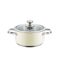 Casseruola con coperchio Haeger PA-24L.009A Beige Ø 24 cm Casseruola con coperchio Haeger PA-24L.009A Beige Ø 24 cm