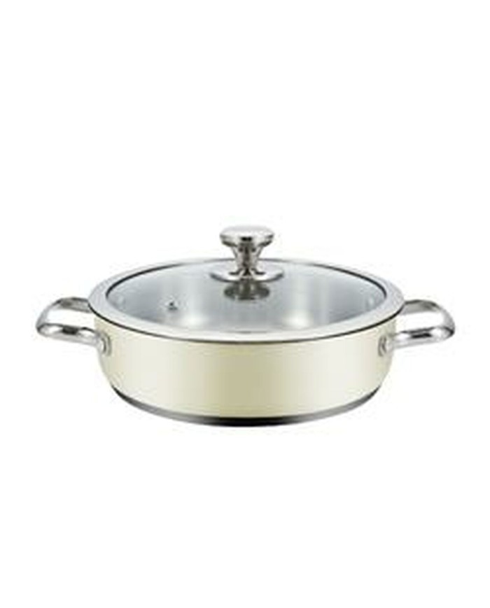 Casseruola con coperchio Haeger PA-24L.009A Beige Ø 24 cm Casseruola con coperchio Haeger PA-24L.009A Beige Ø 24 cm