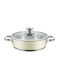 Casseruola con coperchio Haeger PA-24L.009A Beige Ø 24 cm Casseruola con coperchio Haeger PA-24L.009A Beige Ø 24 cm