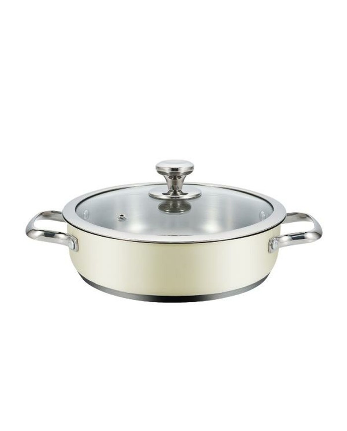 Casseruola con coperchio Haeger PA-24L.009A Beige Ø 24 cm Casseruola con coperchio Haeger PA-24L.009A Beige Ø 24 cm