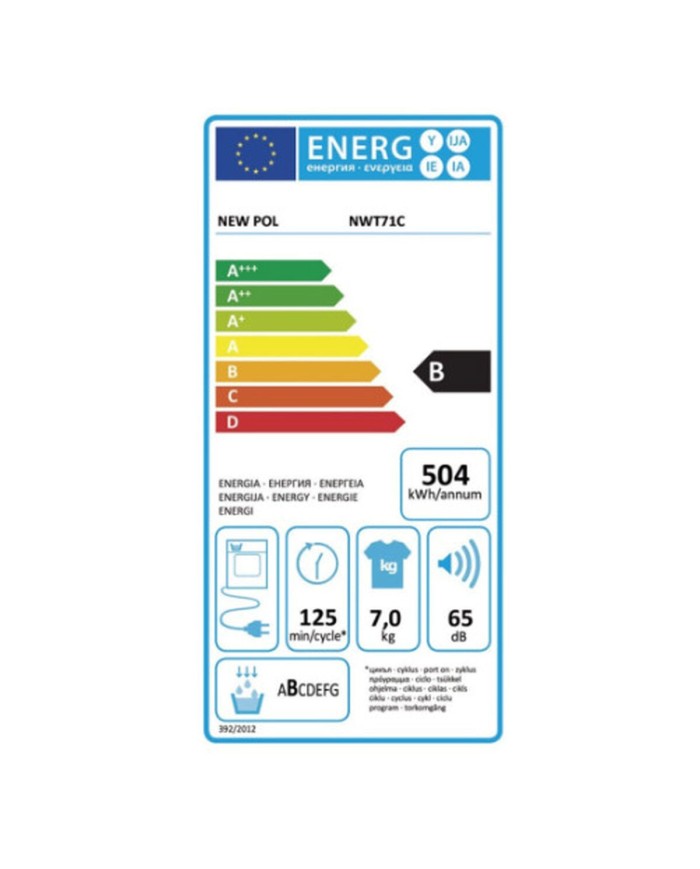 Asciugatrice a condensazione NEWPOL NWT71C.1 Asciugatrice a condensazione NEWPOL NWT71C.1