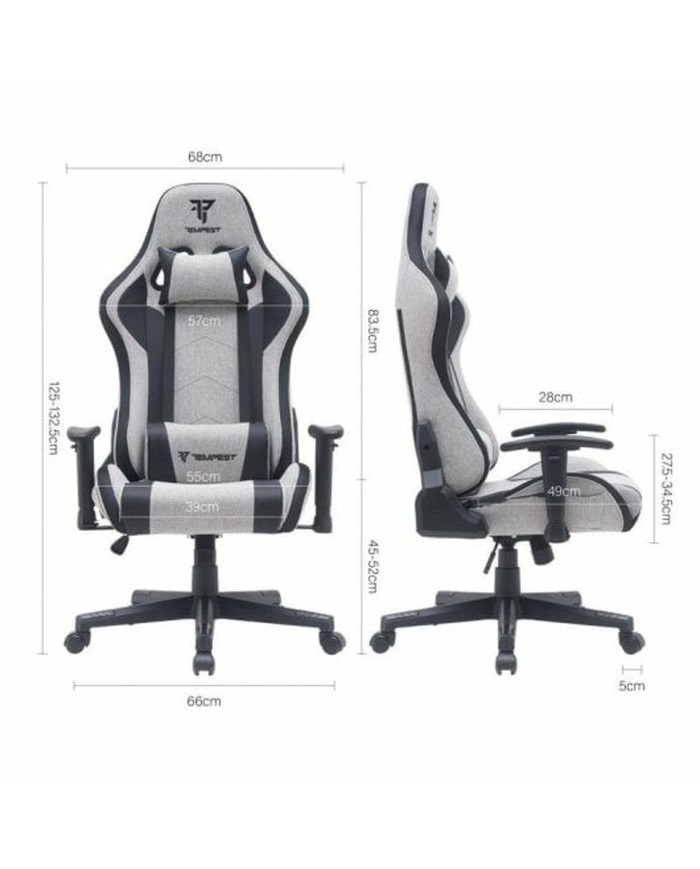 Sedia da Ufficio Tempest Glare Grigio