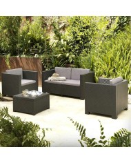 Mobili da giardino SP Berner Diva Tropea Antracite Grigio scuro (4 Pezzi) Mobili da giardino SP Berner Diva Tropea Antracite Grigio scuro (4 Pezzi)