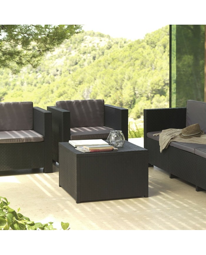 Mobili da giardino SP Berner Diva Tropea Antracite Grigio scuro (4 Pezzi) Mobili da giardino SP Berner Diva Tropea Antracite Grigio scuro (4 Pezzi)