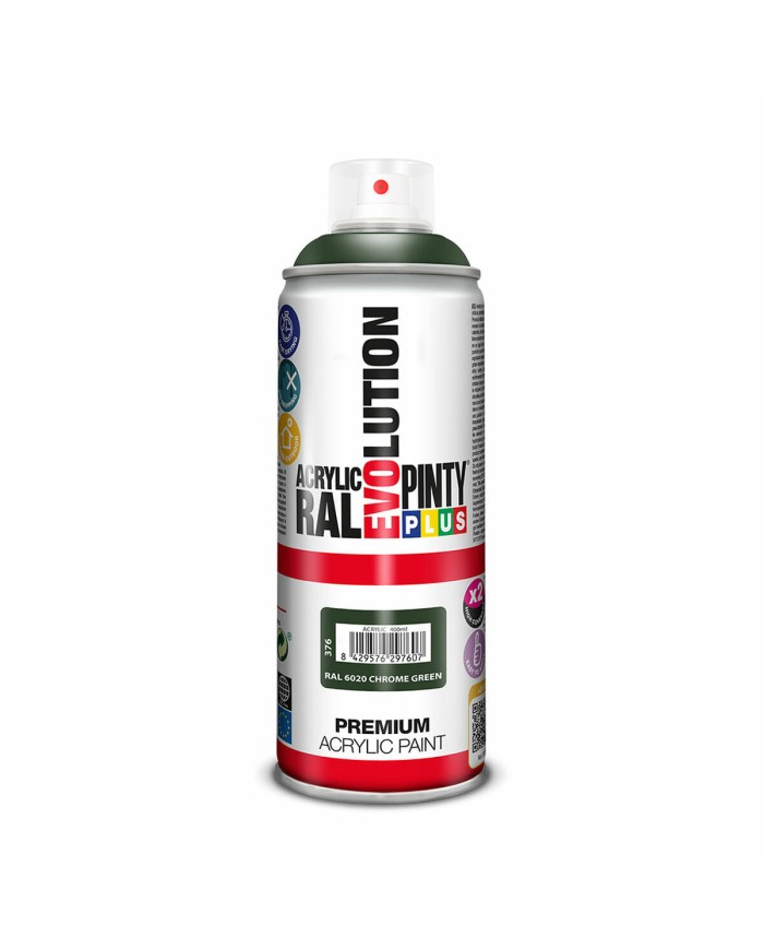 Vernice spray Pintyplus Evolution RAL 6020 Verde scuro 400 ml Cromato Vernice spray Pintyplus Evolution RAL 6020 Verde scuro 400 ml Cromato