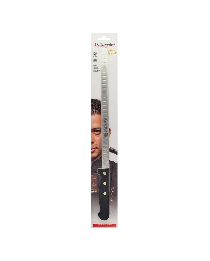 Coltello per Prosciutto 3 Claveles Pom 29 cm Acciaio inossidabile Coltello per Prosciutto 3 Claveles Pom 29 cm Acciaio inossidabile