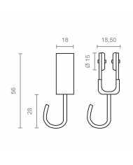 Puleggia per tende Micel TLD18 Interno Bianco 2 Unità