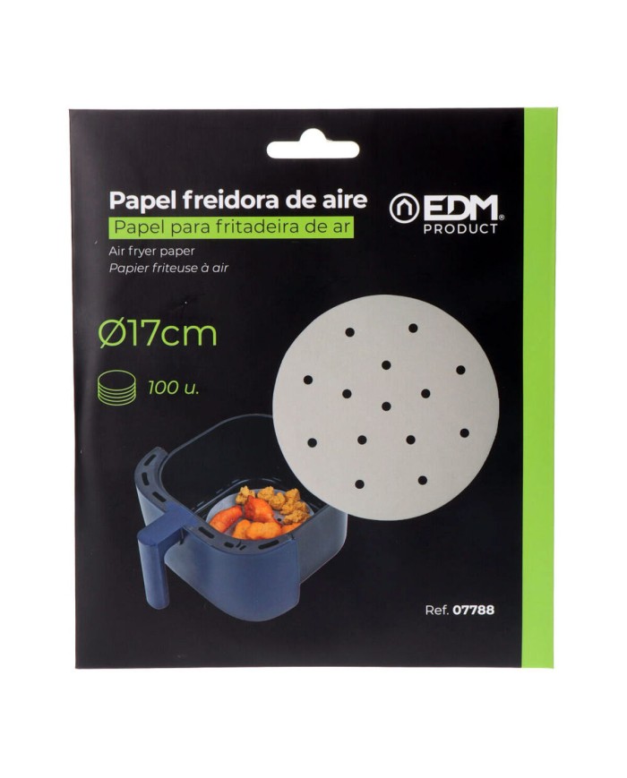 Carta per friggitrice ad aria EDM 07788 Ø 17 cm 100 Unità