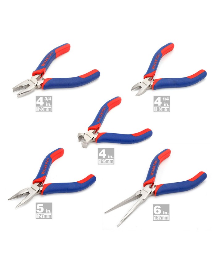 Set di pinze Workpro Miniatura 5 Pezzi