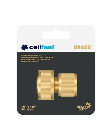 Connettore tubo Cellfast 19 mm Ottone Veloce