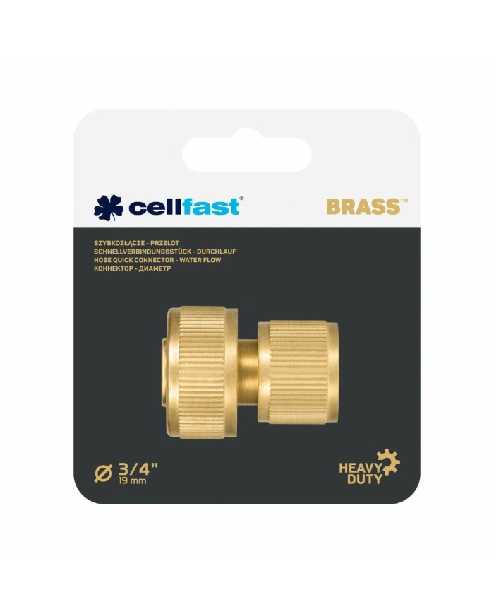 Connettore tubo Cellfast 19 mm Ottone Veloce