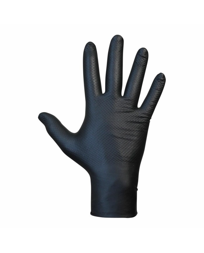 Guanti in nitrile JUBA Agility Grip Nero Senza talco 50 Unità Guanti in nitrile JUBA Agility Grip Nero Senza talco 50 Unità