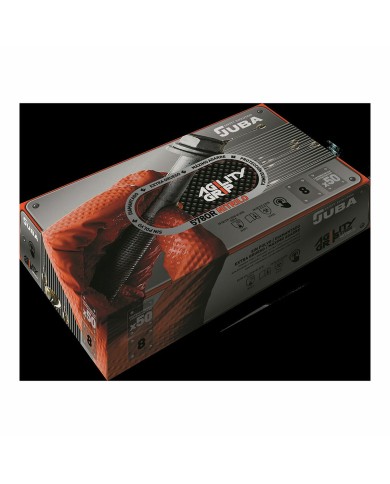 Guanti in nitrile JUBA Agility Grip Arancio Senza talco 50 Unità