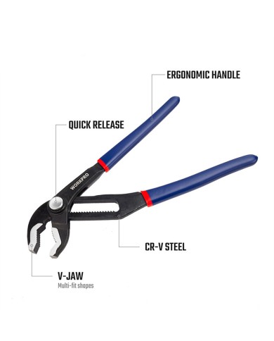 Pinze a Pappagallo Workpro 200 mm Pinze a Pappagallo Workpro 200 mm