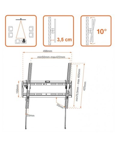Supporto TV METRONIC 451064 35 kg