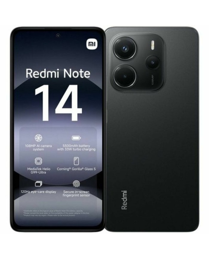 Smartphone Xiaomi Redmi Note 14 HELIO G99 ULTRA 6 GB RAM 128 GB Nero 6,67" Smartphone Xiaomi Redmi Note 14 HELIO G99 ULTRA 6 GB RAM 128 GB Nero 6,67"