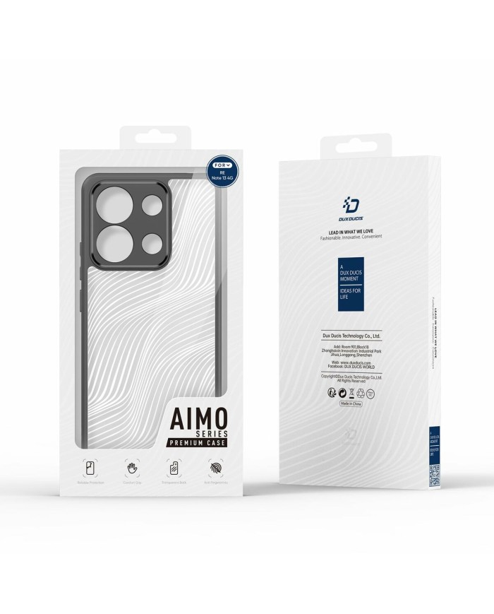 Custodia per Cellulare Dux Ducis Xiaomi Redmi Note 13 4G Nero Trasparente Custodia per Cellulare Dux Ducis Xiaomi Redmi Note 13 4G Nero Trasparente