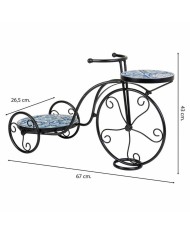Supporto per Vaso Alexandra House Living Nero Ferro Piastrella Bicicletta 26 x 43 x 67 cm Supporto per Vaso Alexandra House Living Nero Ferro Piastrella Bicicletta 26 x 43 x 67 cm