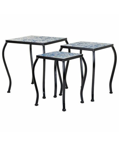 Supporto per Vaso Alexandra House Living Nero Ferro Piastrella 33 x 37 x 33 cm 3 Pezzi Supporto per Vaso Alexandra House Living Nero Ferro Piastrella 33 x 37 x 33 cm 3 Pezzi